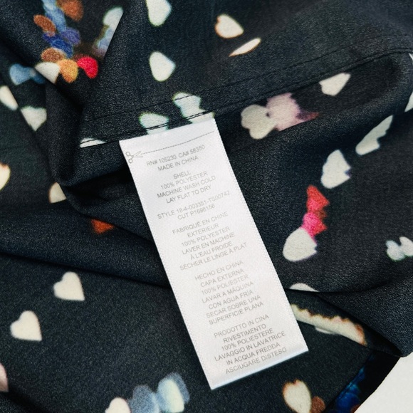 EQUIPMENT FEMME hearts blouse top tee - Picture 8 of 10